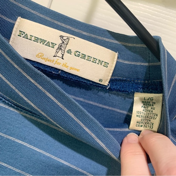 Fairway & Greene blue striped long sleeve shirt - Picture 4 of 7
